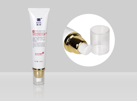 PCR PE Tabung Kosmetik Kustom D35mm 35-110ml Lotion Sun Screen Foundation Pompa Pengap